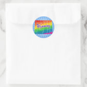 Regenbogen-Staat von Wyoming Runder Aufkleber (Tasche)
