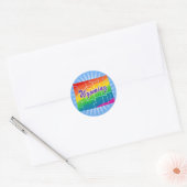 Regenbogen-Staat von Wyoming Runder Aufkleber (Umschlag)