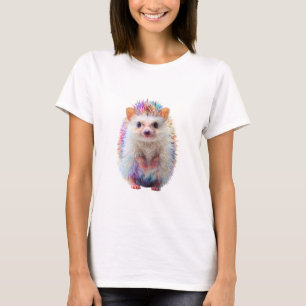 Regenbogen-Stachel-Pastell-Igel-Porträt Frauen T-Shirt