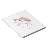 Regenbogen-Star-Einhorn (1) Notizblock (angewinkelt)