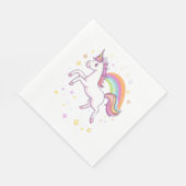 Regenbogen-Star-Einhorn (1) Serviette (Ecke)