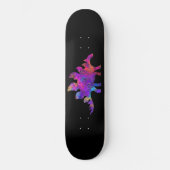 Regenbogen Stegosaurus Skateboard (Vorderseite)
