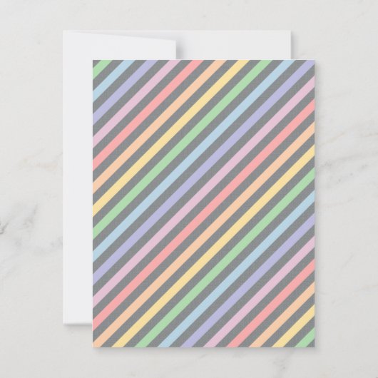 Regenbogen steigt bereites zur Pop-Baby-Dusche im Einladung (Rückseite)