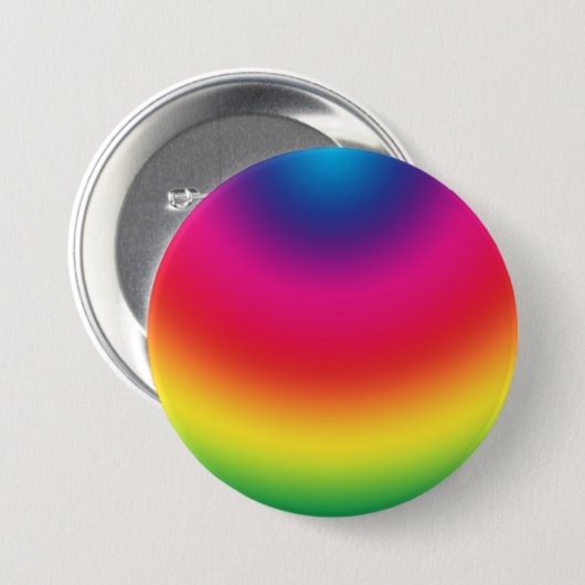 Regenbogen-Steigung - kundengebundene Button (Vorne & Hinten)