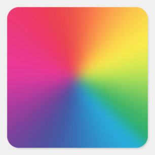 Regenbogen-Steigung kundengebundene Schablone - Quadratischer Aufkleber
