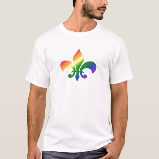Regenbogen-Steigungs-Lilie T-Shirt (Vorderseite)