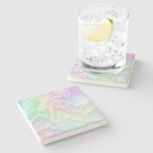 Regenbogen Steinuntersetzer (Seitenansicht)