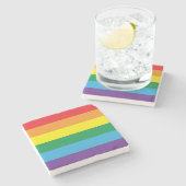 Regenbogen Steinuntersetzer (Seitenansicht)