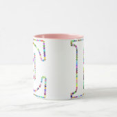 Regenbogen-Stern-Buchstabe E Tasse (Zentrum)