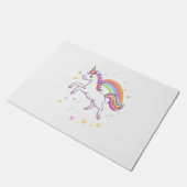 Regenbogen-Stern-Einhorn (1) Fußmatte (Schrägansicht)