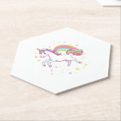 Regenbogen-Stern-Einhorn (1) Untersetzer (angewinkelt)