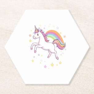 Regenbogen-Stern-Einhorn (1) Untersetzer
