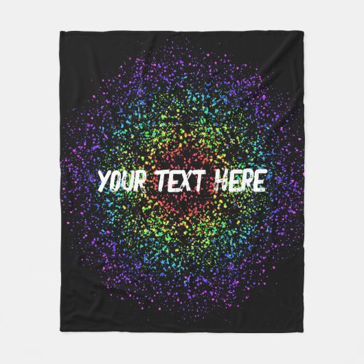 Regenbogen-Stern-Galaxie-Leere Fleecedecke (Vorderseite)