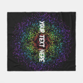 Regenbogen-Stern-Galaxie-Leere Fleecedecke (Vorderseite (Horizontal))