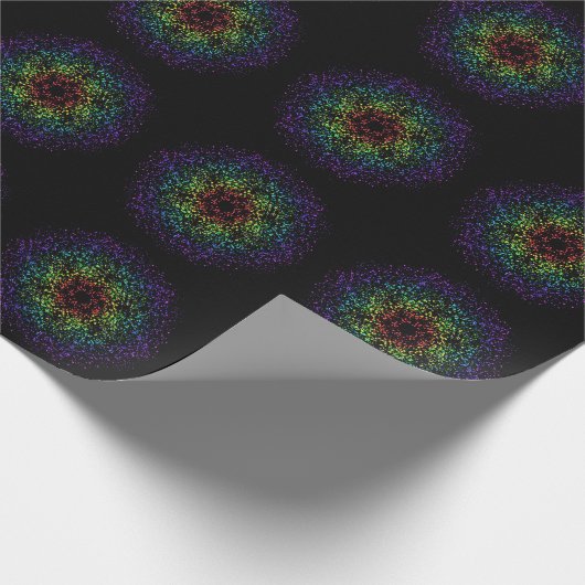Regenbogen-Stern-Galaxie-Leere Geschenkpapier (Ecke)