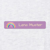 Regenbogen Sterne - 96 schmale Kinder Etiketten (Design 2)