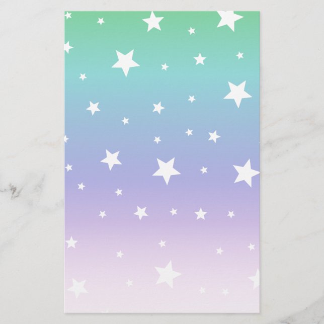 Regenbogen Sterne Sternenhimmel süßes niedliches (Vorderseite)