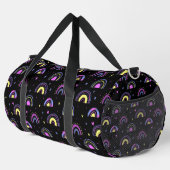 Regenbogen, Sterne und Herzmuster Duffle Bag (Rechte Ecke)