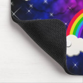 Regenbogen, Sterne und Wolken in einem nächtlichen Mousepad (Ecke)