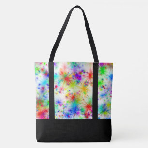 Regenbogen-Sternenexplosionen-Tragetasche Tasche