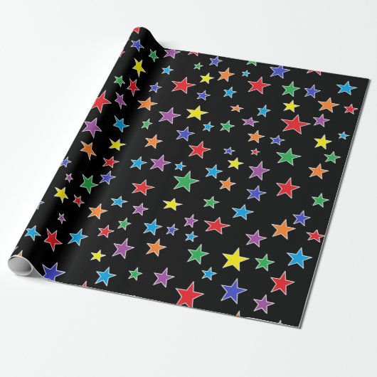 Regenbogen-sternenklares sternenklare geschenkpapier (Ungerollt)