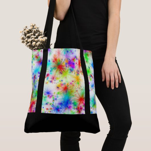Regenbogen-Sternexplosionen Tasche (Von Nahem)