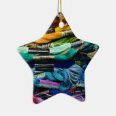 Regenbogen-Stickerei-Glasschlacke | verlegt Keramik Ornament (Rechts)