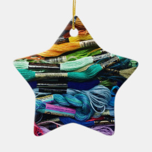 Regenbogen-Stickerei-Glasschlacke verlegt Keramik Ornament