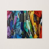 Regenbogen-Stickerei-Glasschlacke | verlegt Puzzle (Horizontal)