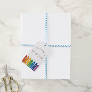 Regenbogen-Stifte-Lehrer-Dankeschön-Geschenk-Tag – Geschenkanhänger