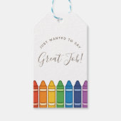 Regenbogen-Stifte-Lehrer-Dankeschön-Geschenk-Tag – Geschenkanhänger (Vorderseite)