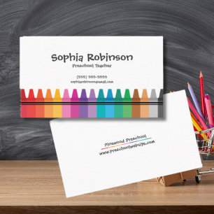 Regenbogen-Stifte Vorschullehrer  Visitenkarte