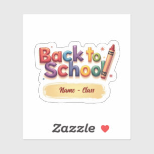 Regenbogen-Stifte Zurück zur Schule Design Aufkleber