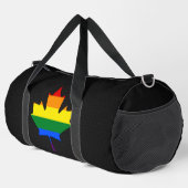 Regenbogen-Stolz-Ahornblatt Duffle Bag (Rechte Ecke)