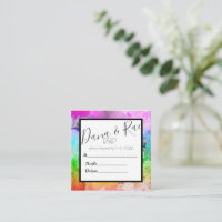 Regenbogen-Stolz Alcohol-Ink-Wasserfarbe RSVP