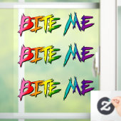 Regenbogen-Stolz Beiß mich Fensteraufkleber (Zuhause)