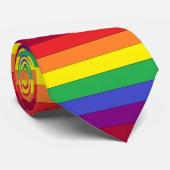 Regenbogen-Stolz-breite Streifen-Krawatte Krawatte (Gerollt)