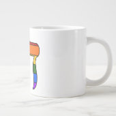 Regenbogen-Stolz-Chai-Flagge Jumbo-Tasse (Rechts)
