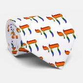 Regenbogen-Stolz-Chai-Flagge  Krawatte (Gerollt)