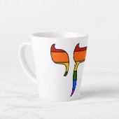 Regenbogen-Stolz-Chai-Flagge  Milchtasse (Linke Ecke)
