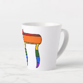 Regenbogen-Stolz-Chai-Flagge  Milchtasse (Rechte Ecke)