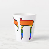 Regenbogen-Stolz-Chai-Flagge  Milchtasse (Vorderseite)
