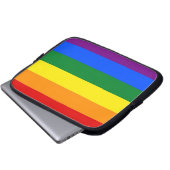 Regenbogen-Stolz-Flagge Laptopschutzhülle (Vorne Knopf)