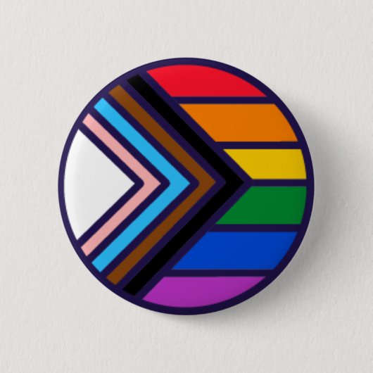 Regenbogen-Stolz-Flagge LGBTQ+ Button (Vorderseite)