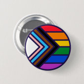 Regenbogen-Stolz-Flagge LGBTQ+ Button (Vorne & Hinten)