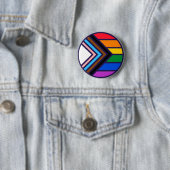 Regenbogen-Stolz-Flagge LGBTQ+ Button (Beispiel)