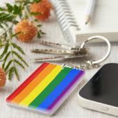 Regenbogen-Stolz-Flagge Schlüsselanhänger (Vorderseite rechts)