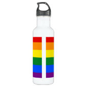 Regenbogen-Stolz-Flagge Trinkflasche (Rückseite)