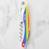 Regenbogen-Stolz-Flaggen-Korkenzieher Kellnermesser (Vorderseite)