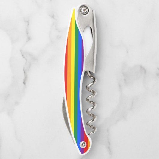 Regenbogen-Stolz-Flaggen-Korkenzieher Kellnermesser (Rückseite)